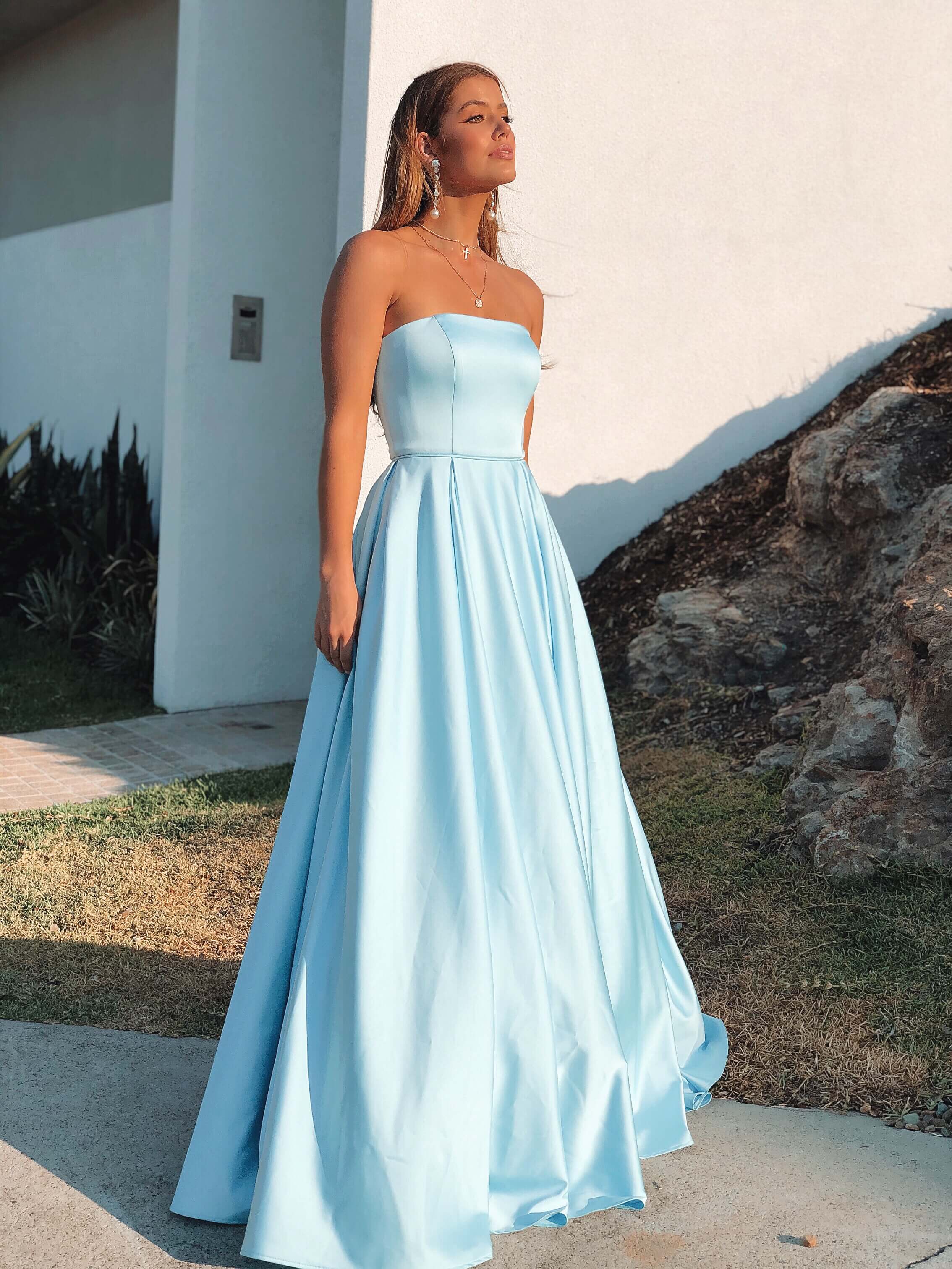 Sky Blue Long Gown 2024