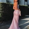 lace up back, sexy, pink, sparkle, formal gown