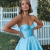 tube type, backless, with slit, glitter, ball gown, aqua blue, formal gown