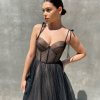 sleeveless, lace up back, black, formal gown