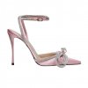 FORMAL HEELS WITH BOW CAPRICORN HEELS BABY PINK