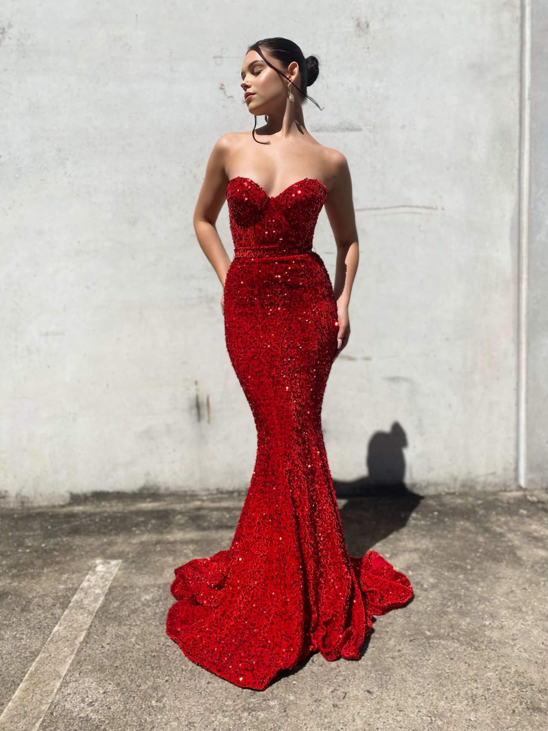 Renae Sequin Gown - Red | Fashion Nova, Dresses | Fashion Nova