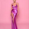 tube type, high slit, ball gown, sexy, pink, formal gown