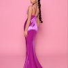 tube type, high slit, ball gown, sexy, pink, formal gown