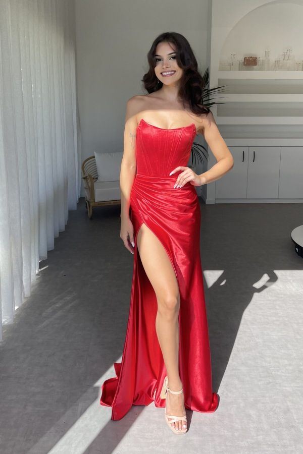 RUBY RED SEXY SATIN