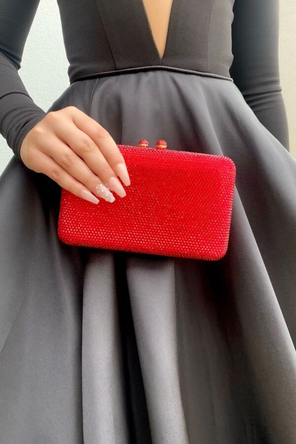 Red Rhinestone Clutch