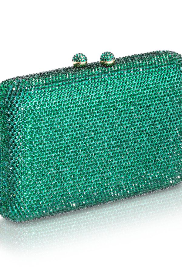 Emerald Rhinestone Clutch