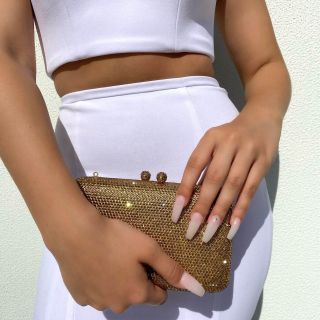 Gold Rhinestone Clutch