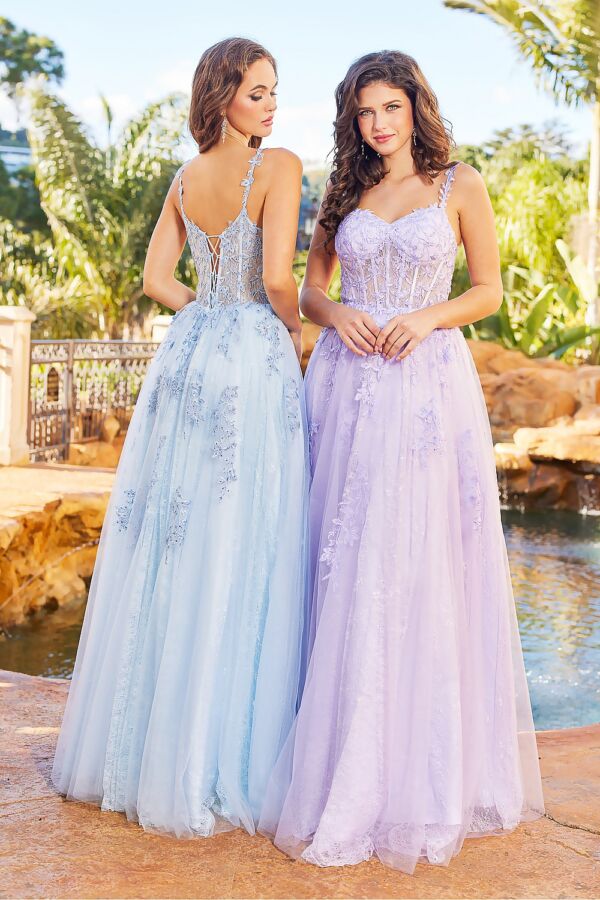 Violet Gown Baby Blue Lilac