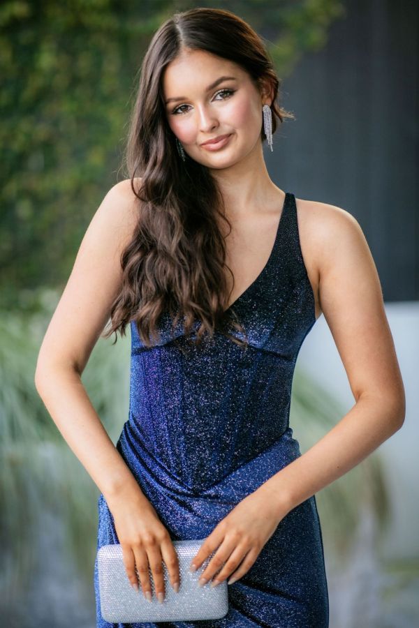 Holly Navy Sparkle