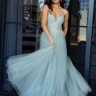 Demi Gown Sage1