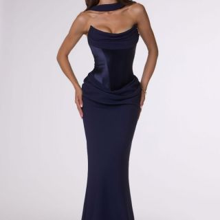 Layla Gown formal dress in Navy by Gossip Gowns Australia