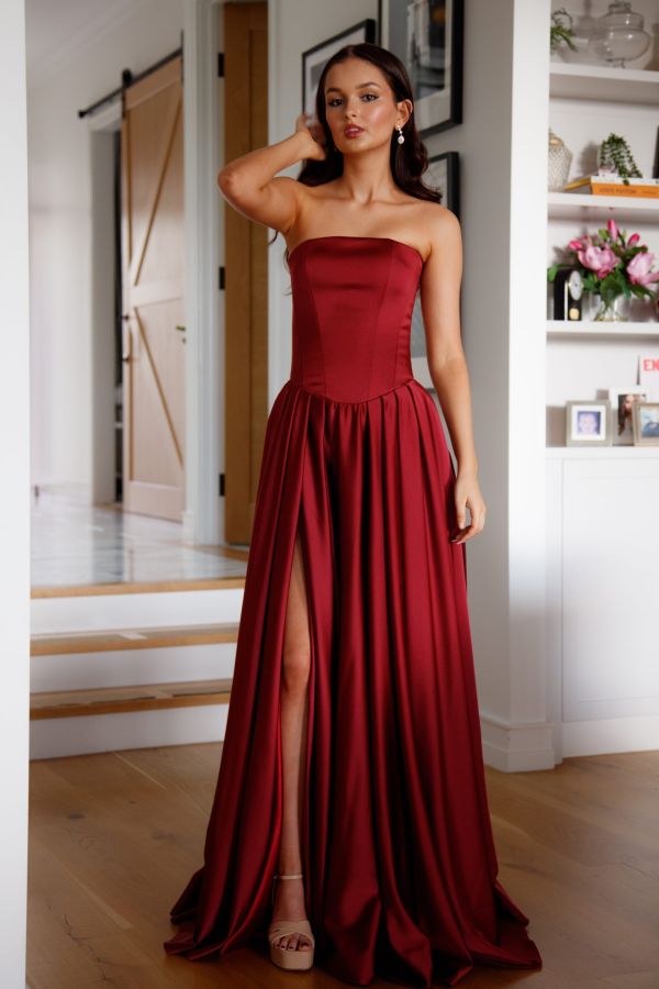 Isabelle formal gown for school formal and prom events available at Gossip Gowns Brisbane