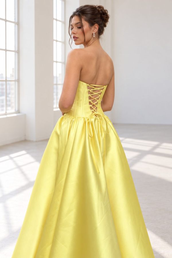 Francesca Yellow Mikado Back