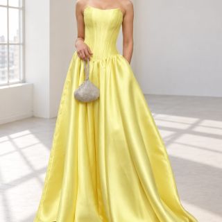 Francesca Yellow Mikado Front