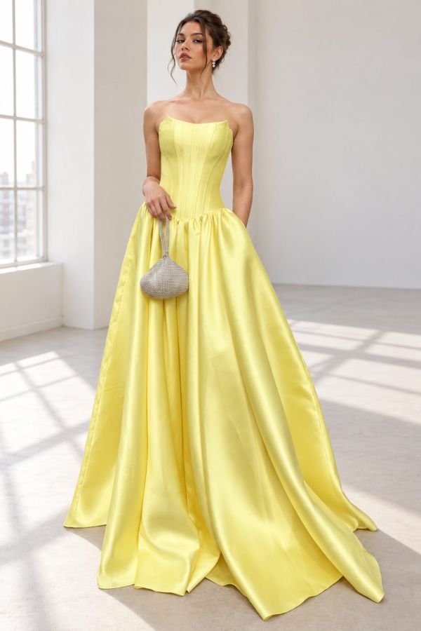 Francesca Yellow Mikado Front