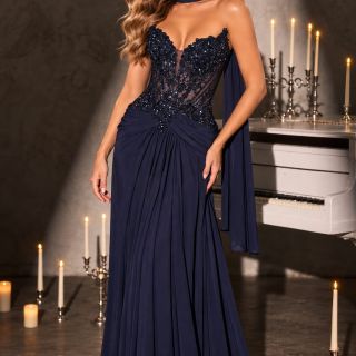 Midnight Blue Gown By Candlelight