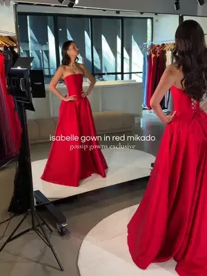 Introducing our NEW Isabelle Gown in Red Mikado! ✨💋 #formal #formaldress #prom