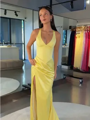 The PERFECT yellow formal dress, our Holly Gown!✨ #formal #formaldress #yellowdress #prom
